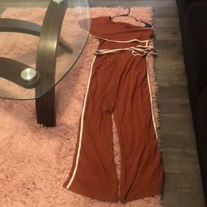 Off the shoulder jump suit